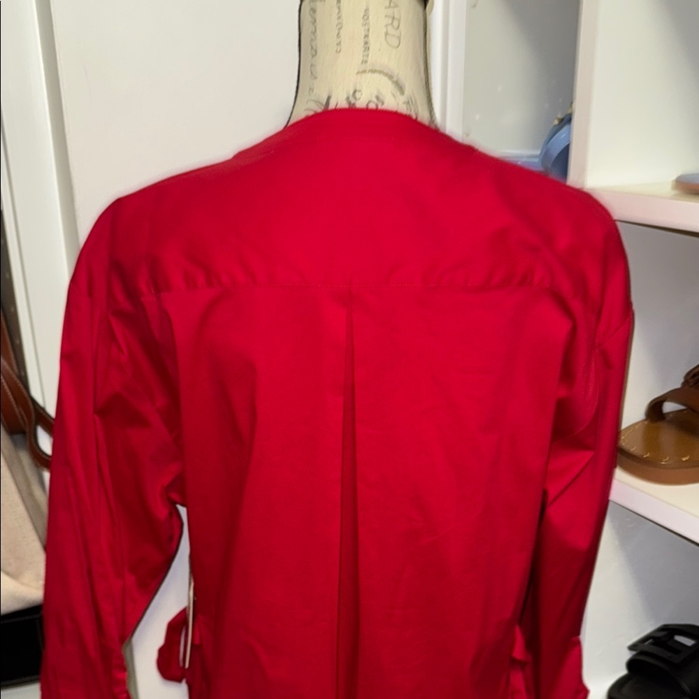 Red Button-Up Dress - Picture 7 of 10